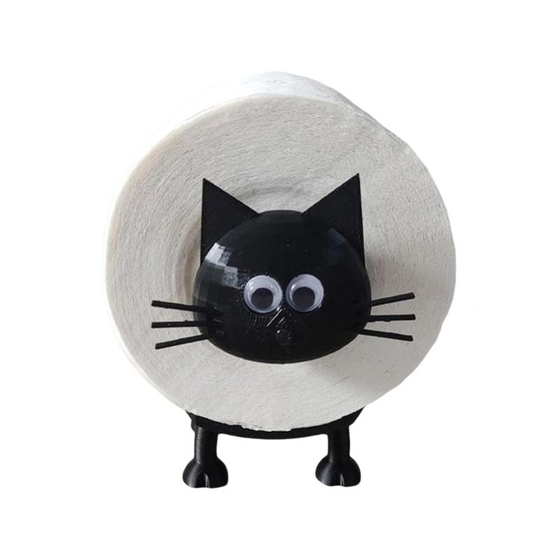 Lustiger Toilettenpapierrollenhalter mit Tieren Kompakte Badezimmerdekorationen Kunststoff-Aufbewahrungs-Organizer Einfache Montage Kein Werkzeug erforderlich