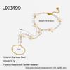 European and American stainless steel back chain starfish vacation wind plated 18K gold imitation pearl jewelry waterproof finger bracelet