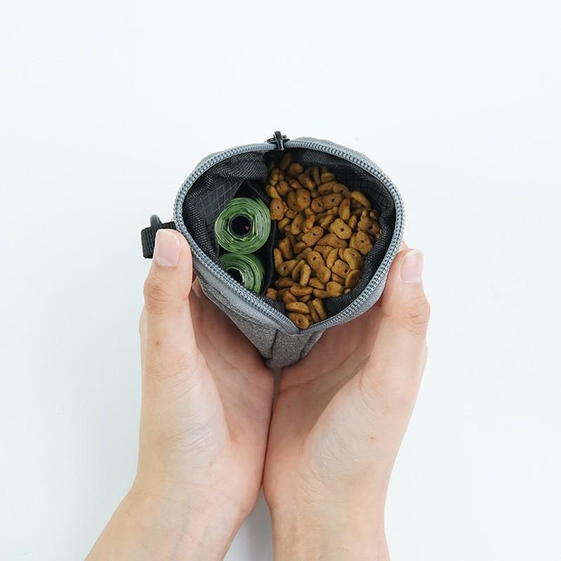 Pet Training Waist Bag With Poop Holder Oxford Fabric Multi-Compartment Snack Pouch Dog Walking