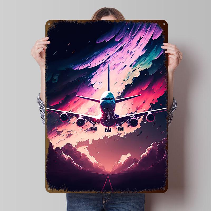War Plane Metal Poster Custom Wall Art Retro Vintage Tinplate Signs for Man Cave Modern Home Decoration Luxury Office Decor Room