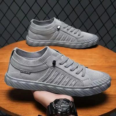 Fashion Vulcanized Shoes Outdoor Comfortable Breathable Men's Flat Shoes Summer Casual Men Walking Loafers Zapatos Para Hombres