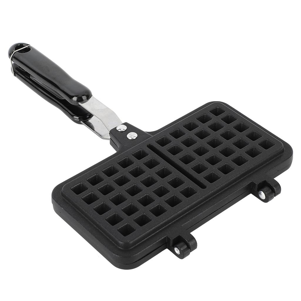 Stovetop Waffle Maker Pan Anti Stick Aluminum Even Heating Double Waffle Baking Pan for Breakfast