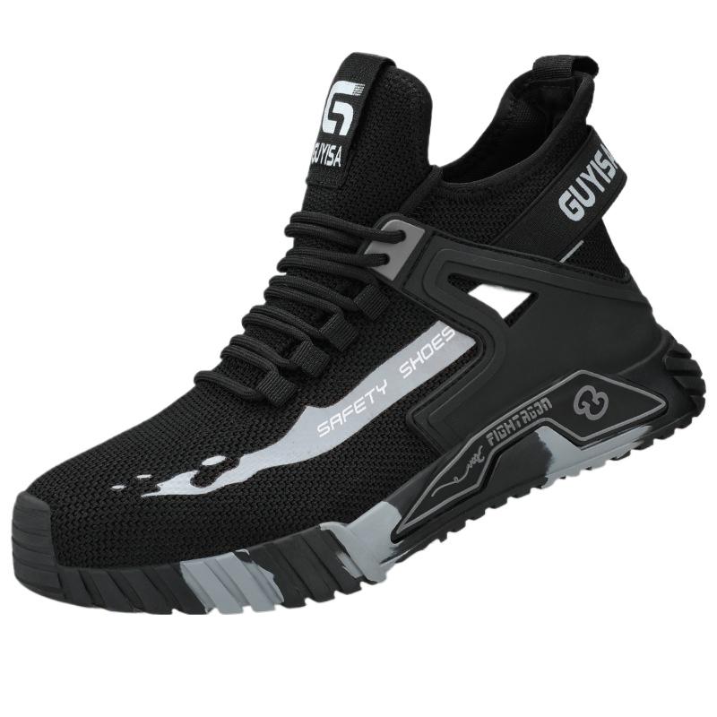 Labor Insurance Shoes, Smash-proof and Puncture-proof Men's Steel Baotou High-top New Safety Shoes
