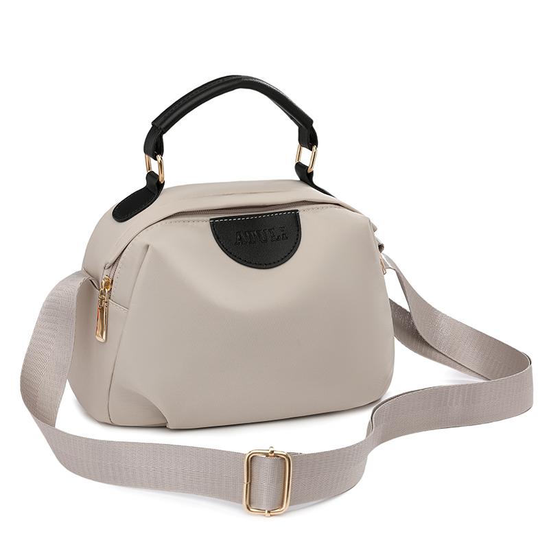 Small Square Bag Nylon Handbag Solid Color Women's Bag Travel Crossbody Shoulder Bag