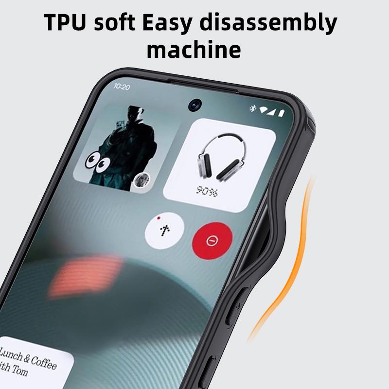 Translucent Shockproof Case For Nothing Phone 3 6.67 Inches TPU Matte Frame Magnetic Wireless Charging Hard Plastic Back Cover