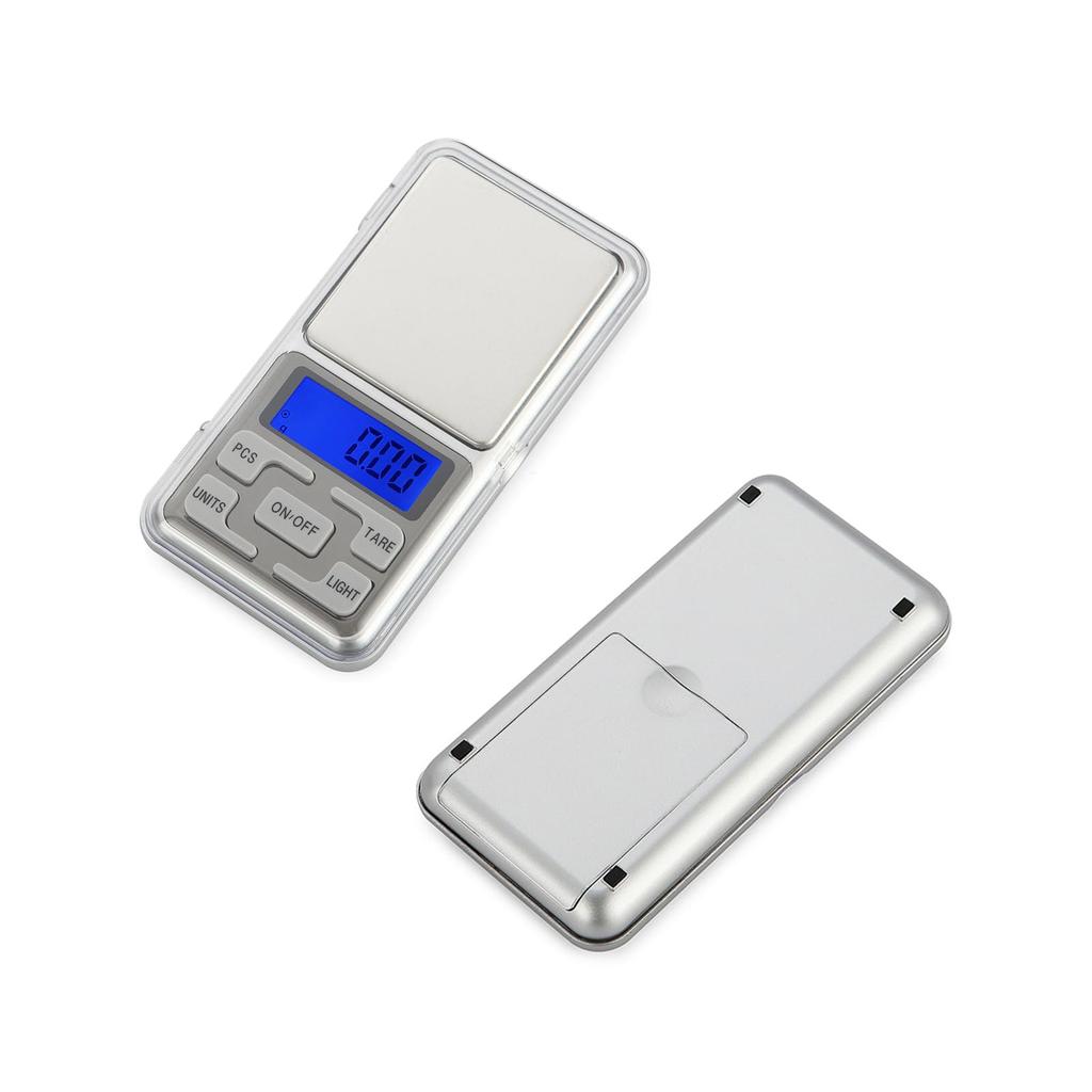 Pocket Digital Scale, 0.01g-500g Precision, Portable Weighing Scale, Professional Grade Electronic Balance with English Buttons and Instruction