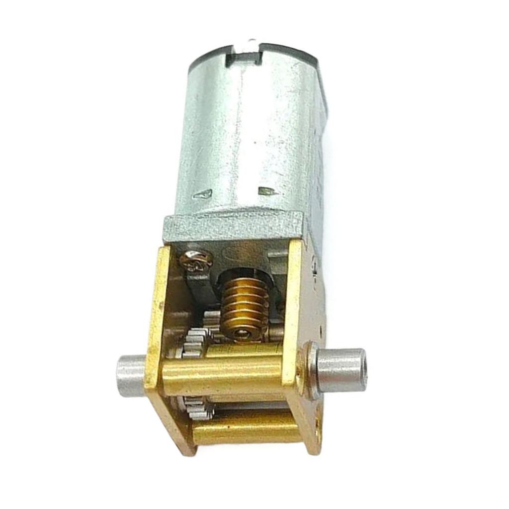 Double Shaft Gear Motor 3.7V High Torque Worm Full Metal Gear Box Reduction Motor Replacement for Automation Project