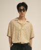 Billalei Vintage Tile Pattern Men'S Viscose Shirt