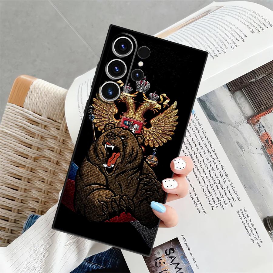 

Case for Samsung Galaxy S20 S25 Ultra S24+ S25+ S9 S22 S21 S23 FE S24 Plus Soft Back Phone Cover Russia Russian Flags Galaxy S23