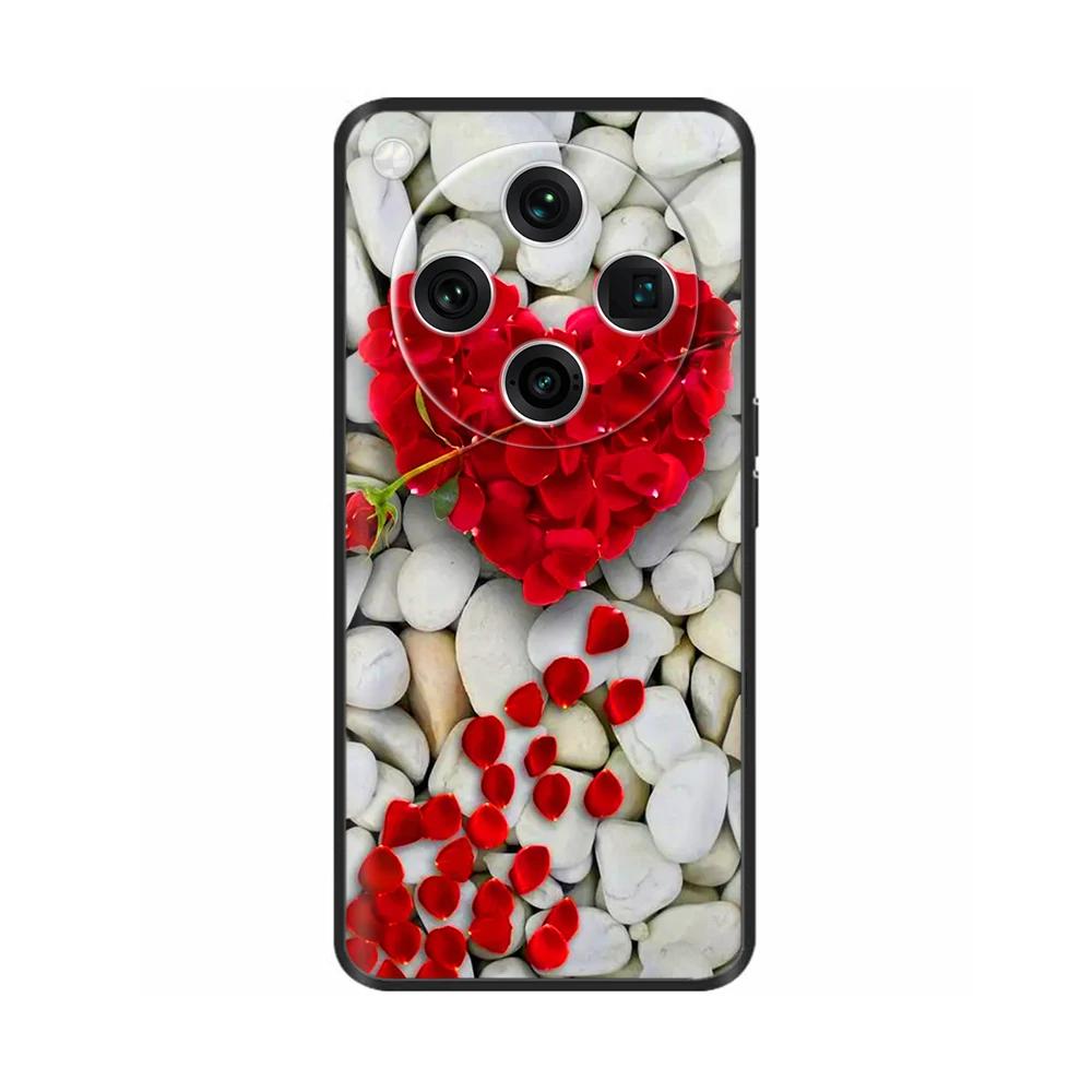 Painted Cover For Oppo Find X8 Pro Soft Black Silicon Back Cover Cases For Oppo Find X8 Findx8 Pro Shockproof Shell Cases Bumper