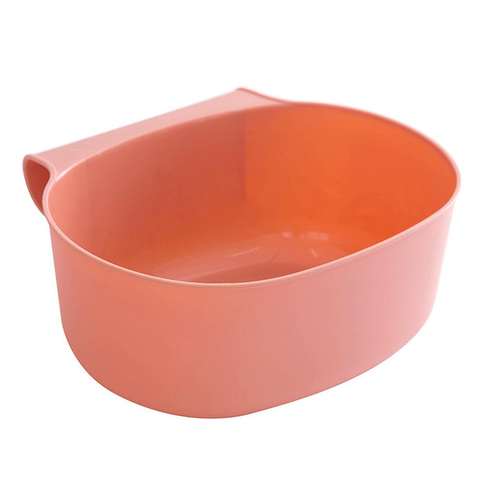 Pink Plastic Door Mount Hanging Trash Can Tear Resistant Large Capacity Kitchen Storage Basket Hanging Waste Basket