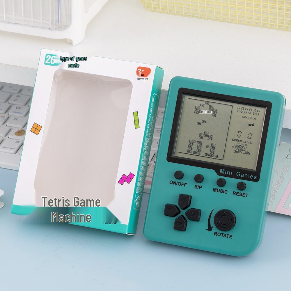 Classic 3.5-inch Russian Square Retro Game Console for Kids - Educational and Nostalgic.
