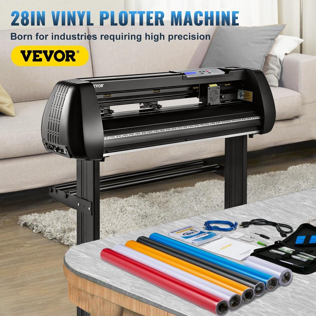 Vinyl-Schneidemaschine, 28-Zoll-Schneideplotter, Offline-Schneidemaschinen-Kit Mobil Bluetooth, Präzise Rollenwelle Hohe Genauigkeit Einstellbare Geschwindigkeit &