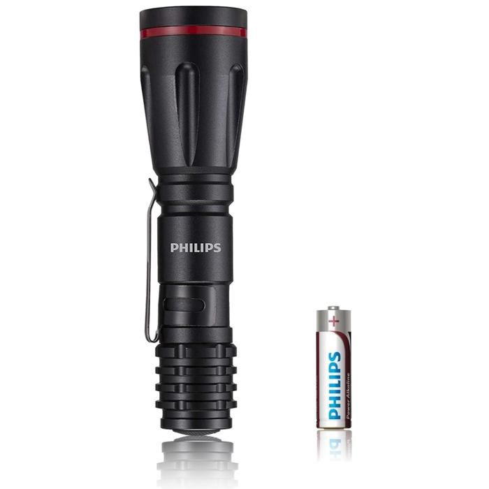 Lampe de poche - PHILIPS - SFL1001P/10 - LED - Imperméable IPX4 - Noir