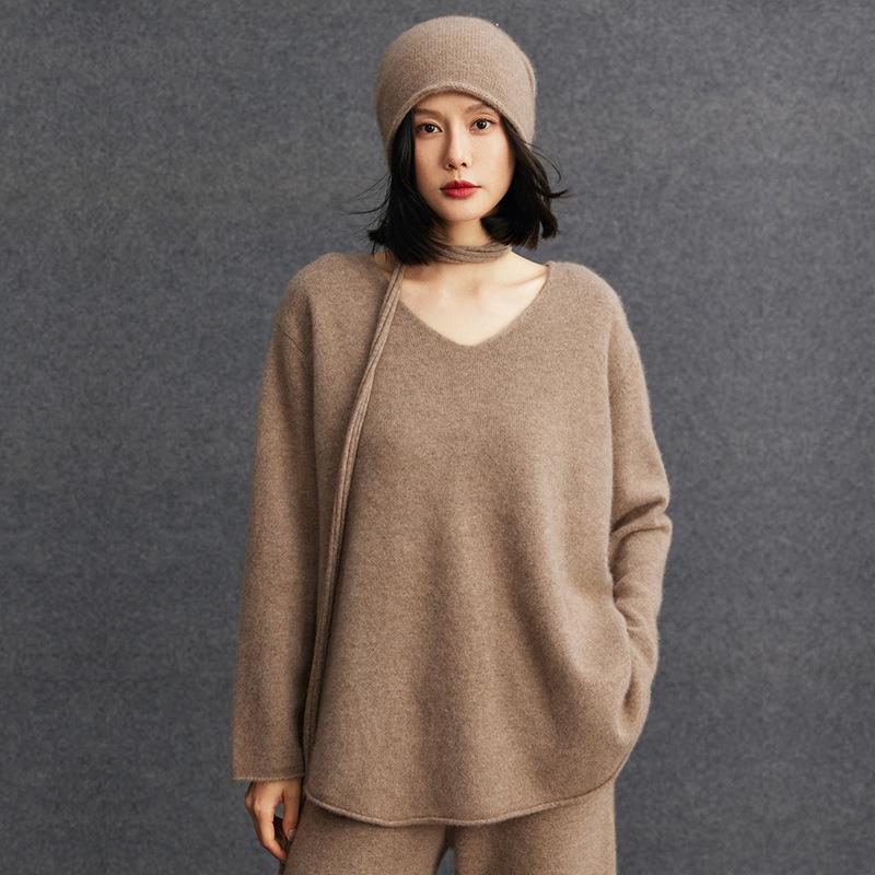 Women's Versatile Cashmere Sweater: Fashionable, Gentle Style for Autumn & Winter