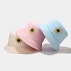 New sunflower applique bucket hat female tide small fresh pot hat student foldable sun hat