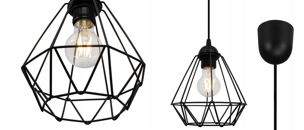 LOFT HANGING LAMP DIAMOND EDISON WIRE LED