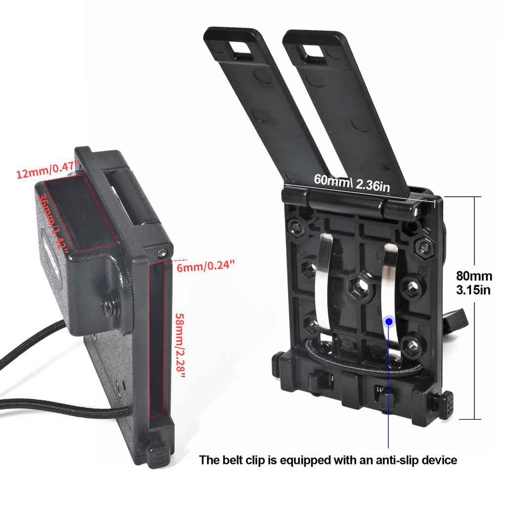 Tactical Police Radio Holder,W/MOLLE Belt Clip for Vest Walkie Talkie Molle Pouch Clip Holder for Baofeng Motorola & Kenwood HT