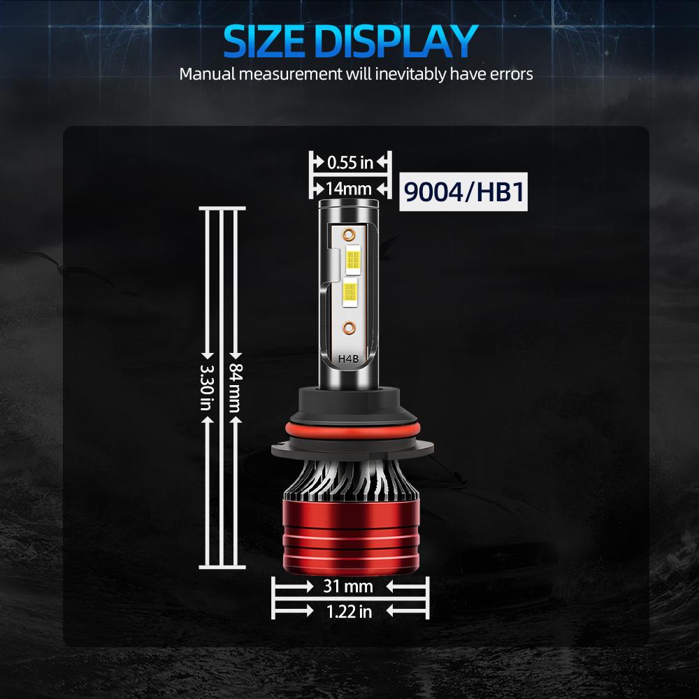 9005 9006 H1 H11 H7 880LED Headlight 9007 H4 H13 Hi/Lo Beam Bulb 400% Brighter LED Conversion Kit 6000K White Light Bulbs