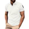Men's Spring Solid Color Short Sleeve Lapel Shirt Men's Casual Fashion Shirt