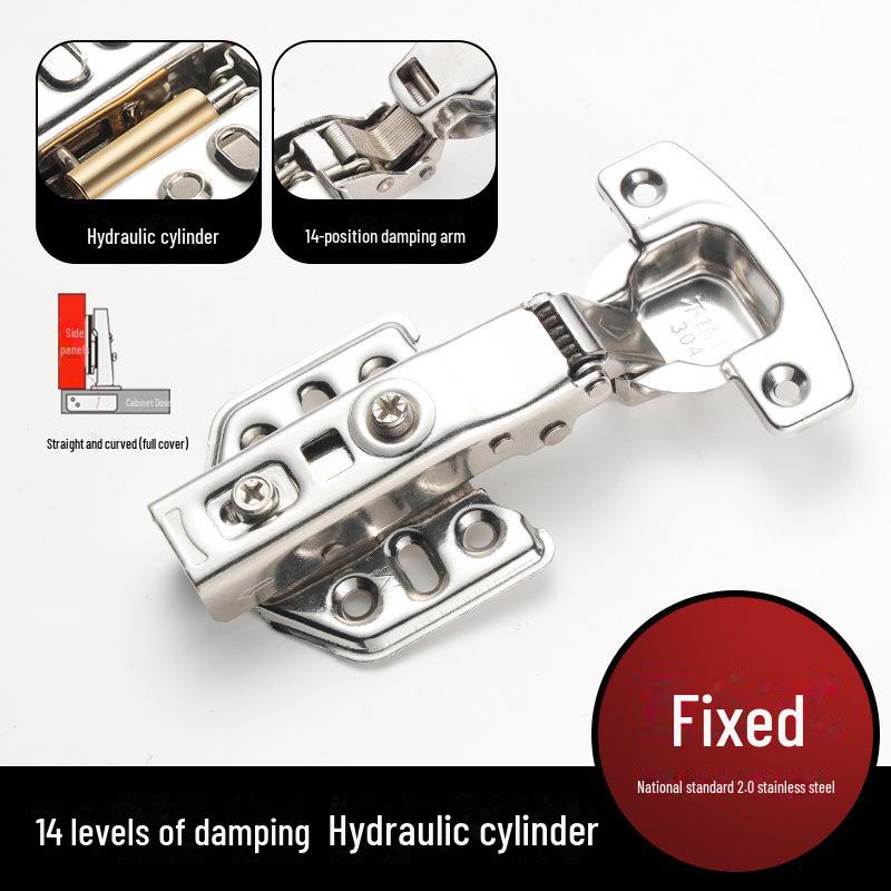 304 Stainless Steel Hydraulic Buffer Wardrobe Cabinet Door Folding Hinge
