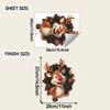 Christmas Stickers 3D Hole Bison Bedroom Sticker Living Room Background Beautification Wall Sticker