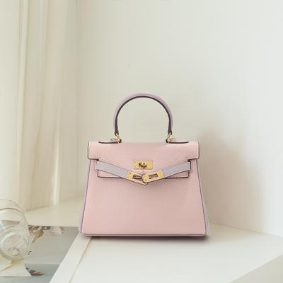 Top Layer Cowhide Mini Crossbody Bag 2025 New Single Shoulder Color Blocked Bag Genuine Leather Women's Bag