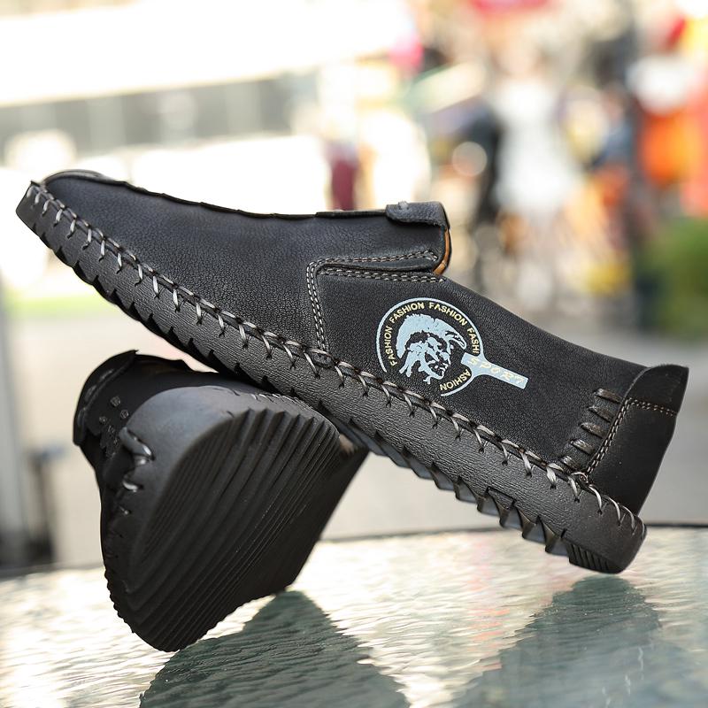Large Size Leather Shoes 38-47 Men's Moccasin Casual Shoes Handmade Leather Shoes Men's Loafers
