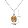 Brilliant and elegant natural Citrine 925 sterling silver pendant necklace for ladies' birthday and anniversary gifts