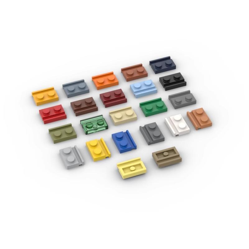 10pcs 3 Plate 1X2 With Slide Building Blocks MOC Special Accessories Compatible Brick Children Toys Gift Box