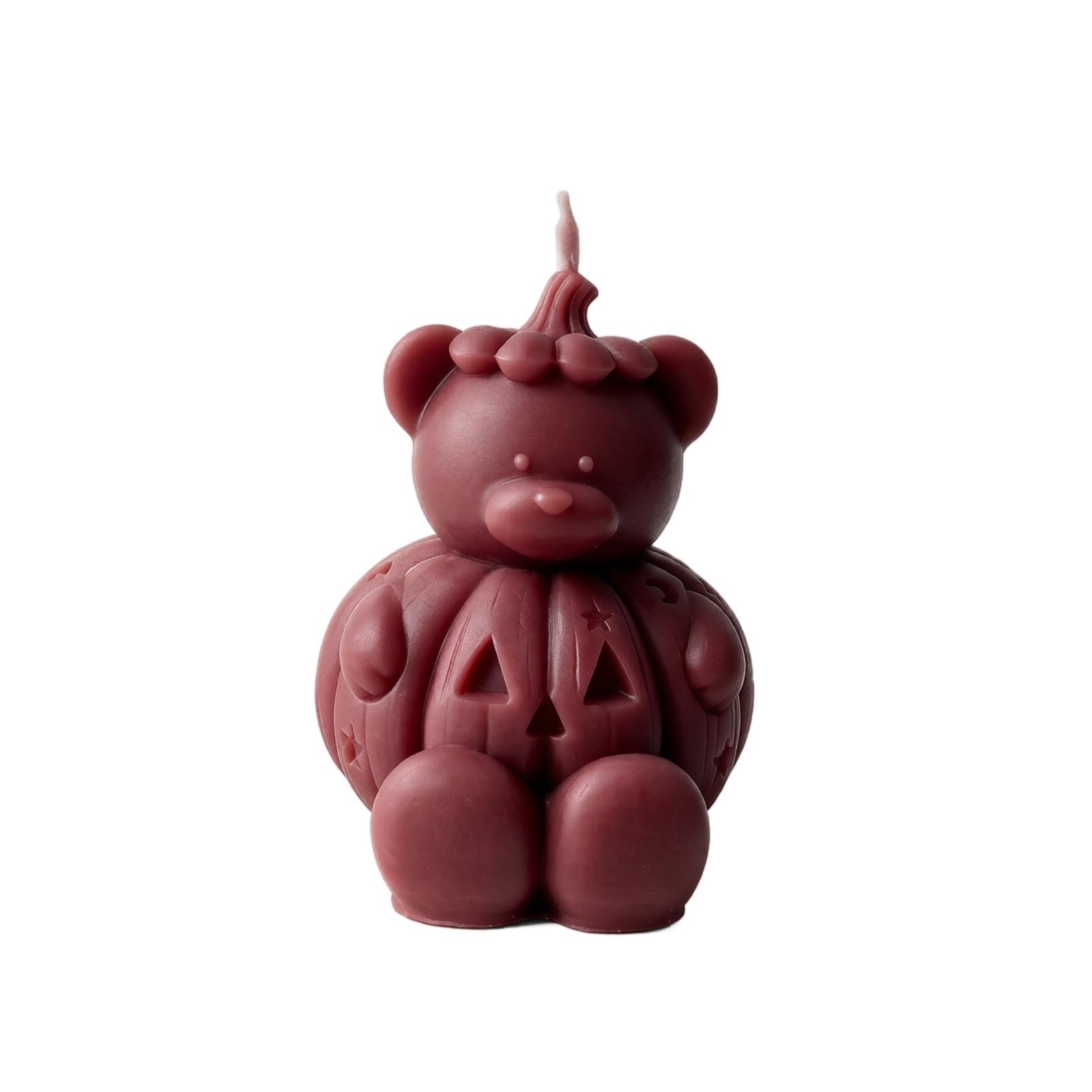 Halloween Pumpkin Bear Scented Candle - Home Gift One Size