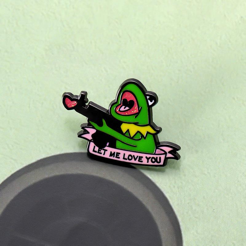 Design Frog Playful Metal Badge With Highquality Enamel Ideal For Lovers Fashion