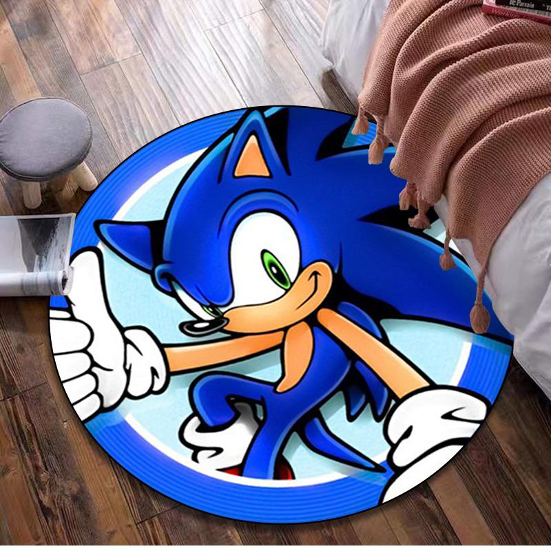 

Sonic Circular Rug - Office Decorative Carpet For Living Room Bedroom Door Mat Floor Rug Computer Chair Area Rug 80x80cm( 31x31in)