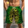 Men's Beach Shorts Line Pattern 3D Print