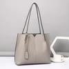 Borsa da Donna in Vera Pelle di Grande Capacità Monospalla Sottospalla Moda Tutto-in-uno Pendolare Primo Strato Pelle Bovina Semplice Tendenza Borsa Tote