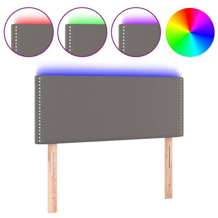 VidaXL LED Headboard Bedroom Furniture Single Bed Accessory Headboard Interior Grey 3121560