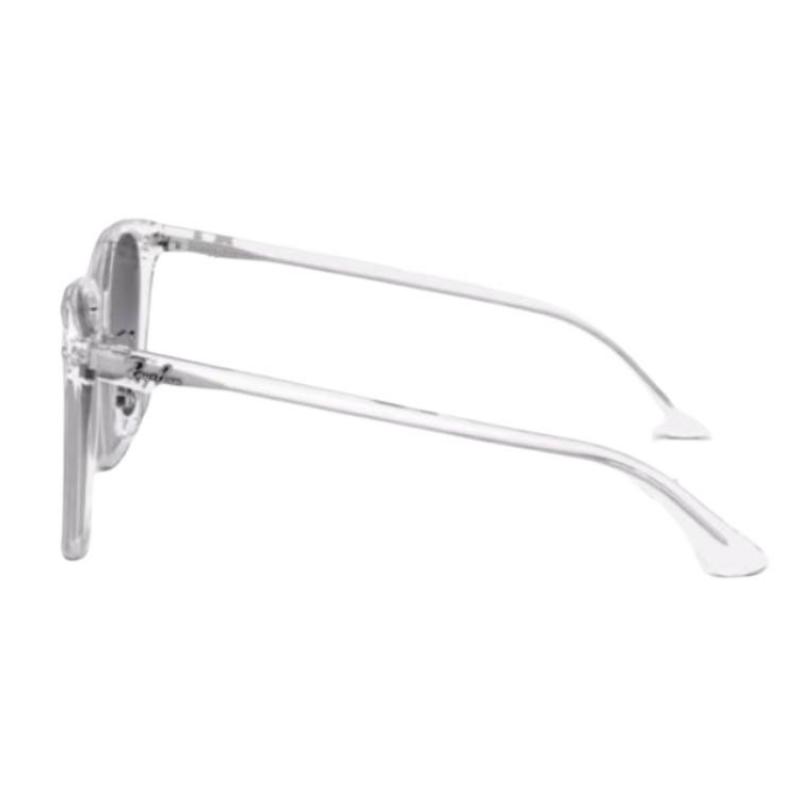 Ray-Ban Logo Plate Frame Square Sunglasses Unisex Couple Clear Colour