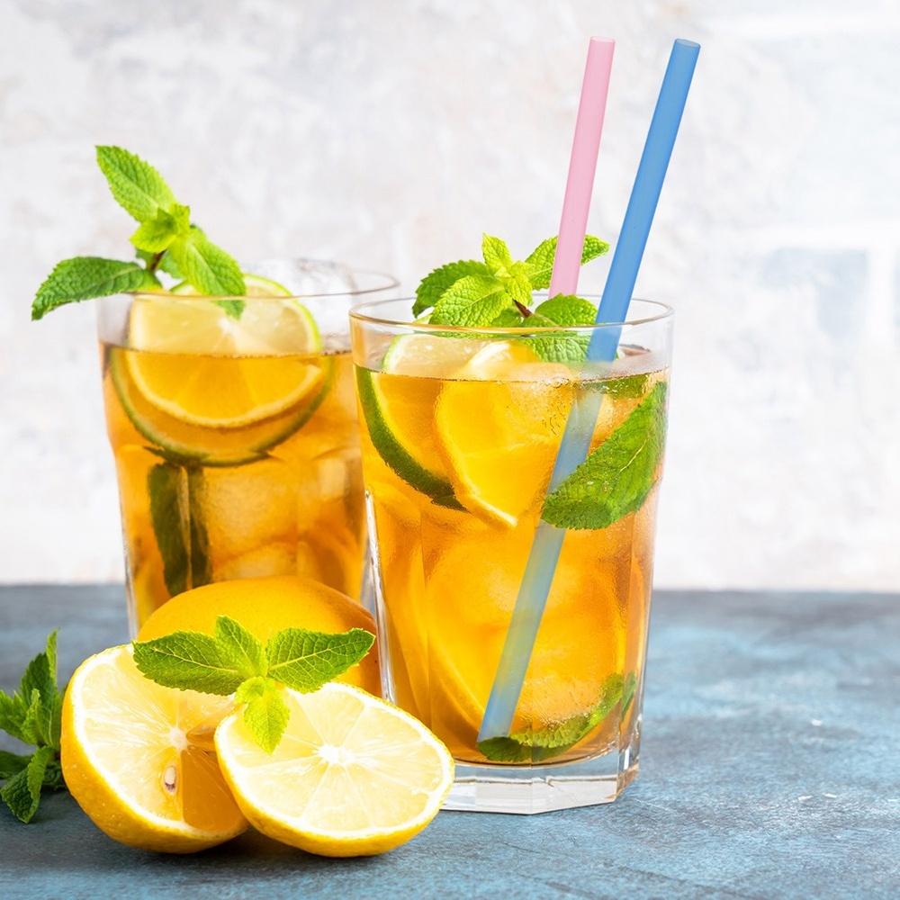 50x Colorful Plastic Reusable Straight Drinking Straws