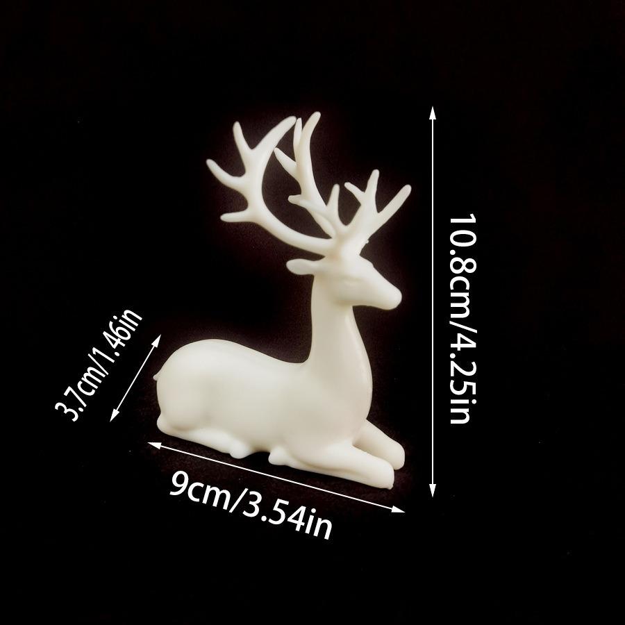 Christmas Table Decor Decorative Reindeer Figurine Small Statue Reindeer Compact Reindeer Table Decoration For Office Desk Home