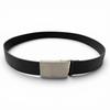 Great GUCCI belt Logo buckle with dark marks finish Silver leather mens 835193 Used