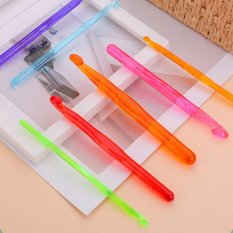 9 Stück Bunte Häkelnadel Ergonomischer Griff Häkelnadel Anfänger Häkelnadel Set zum Häkeln Stricken 3mm-10mm 12mm