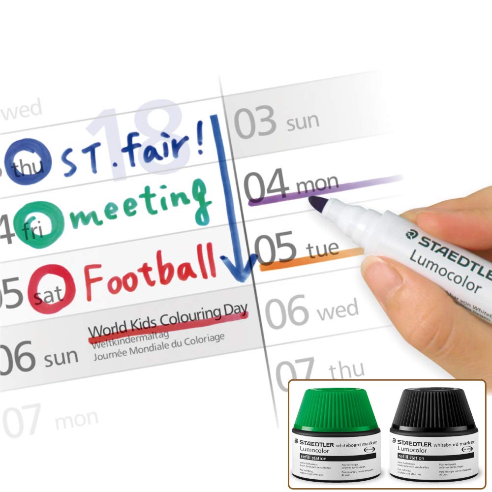 STAEDTLER Lumocolor Whiteboard Marker Refill Ink, Green, 488 51-5