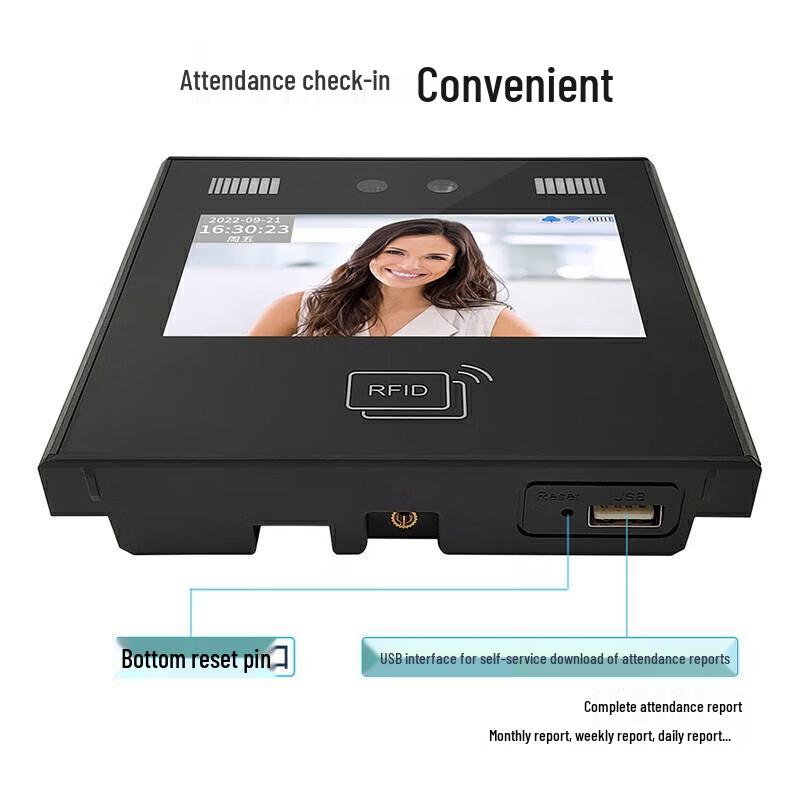 Tianmei AI360 Dynamic Face Recognition Time Attendance & Access Control System CN plug (adapter included)