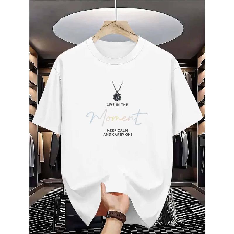 

Men S Short-Sleeve Summer T-Shirt Perfect for Daily Wear, Round Neck, Relaxed Fit, Oversized, Cool, Casual, and Fashionable 4XL білий