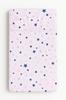 Baumwoll-Spannbettlaken für ein Kinderbett 140x70 cm - marineblau und rosa Sterne auf weißem Hintergrund