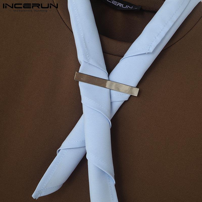 INCERUN Men O Neck Tie Up Long Sleeve Casual Loose Pullovers Oversized Sweatshirts