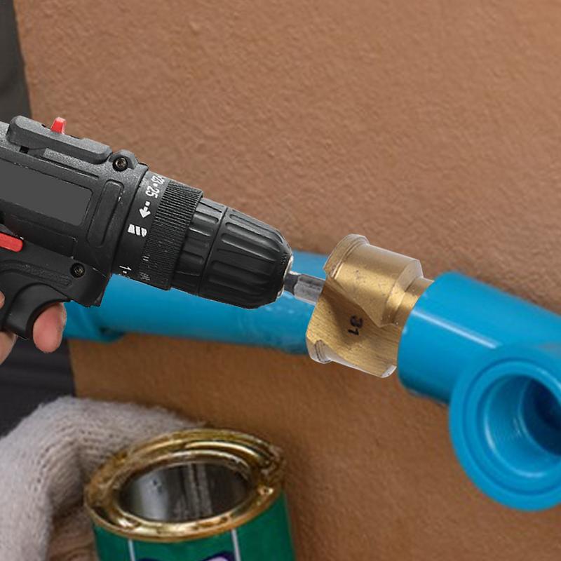 PVC Pipe Reamer Hexagon Shank Drill Bits Pipe Reamer Tool, Water Pipe Drill Tools for Metal, Copper, Aluminum, Iron