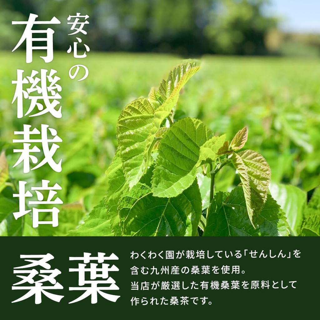 Wakuwakuen Kagoshima Kikuyomiso and Mulberry Leaf Tea Bags 100 Caffeine-Free Additive-Free Pesticide-Free Inulin Diet