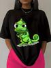 T-shirt Homme Grande Taille Pascal de Raiponce - Vert Vif Imprimé Dessin Animé Manches Courtes, Respirant Col Rond Décontracté & Sport, Lavable en Machine