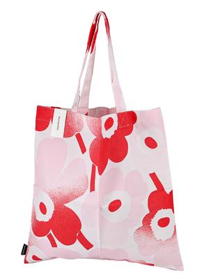 Marimekko Pieni Unikko Stoff-Tragetasche, Damen, Rosa, 73820 073820 133, Skandinavisches Design [Parallelimport]